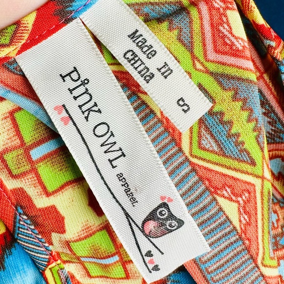 EUC Pink Owl Apparel Tribal Print Dress - Picture 11 of 13
